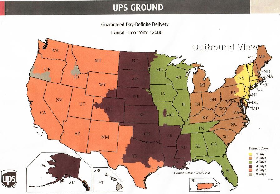 ups ground tracking from ca